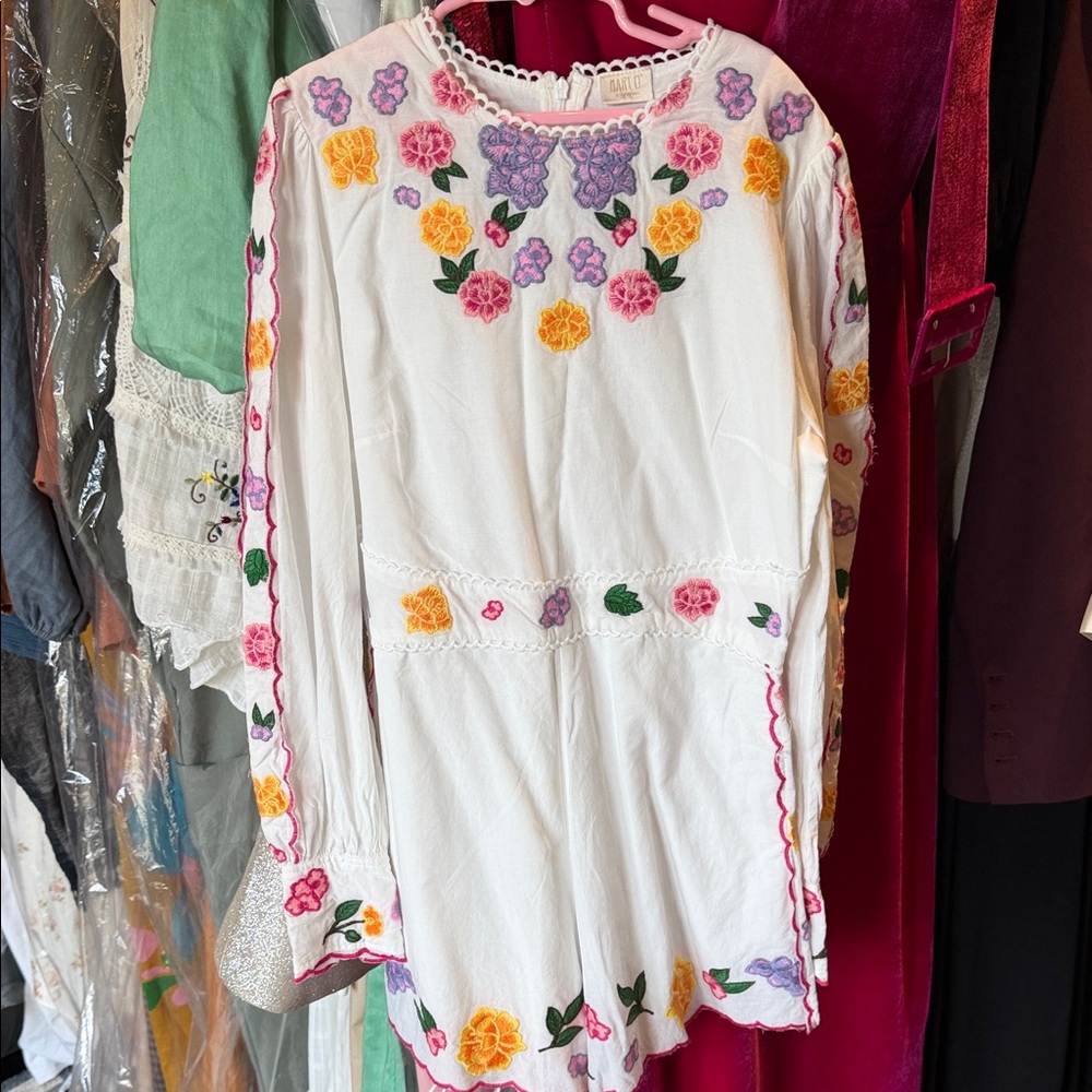 Floral Embroidered Romper